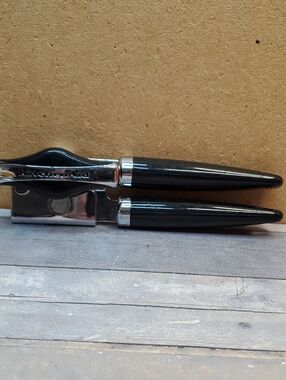 KitchenAid Black and Silver Manual Can Opener with Magnet